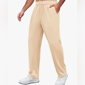 NWT Coofandy Men’s XL Beige Sweatpants lounge pants